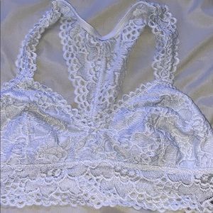 Triangle lace halter top bralette